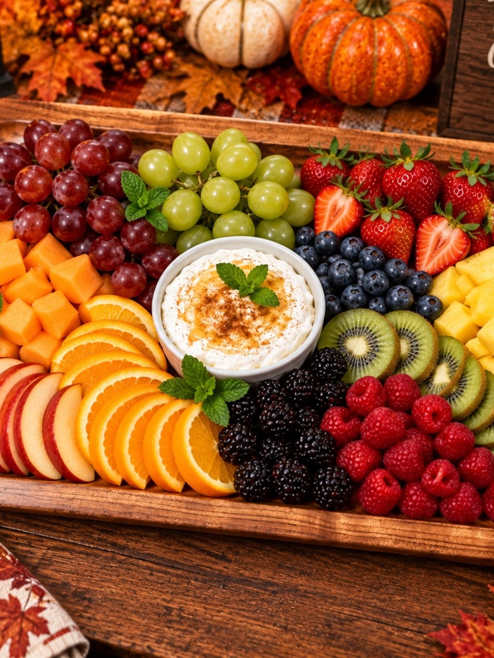 Wooden Serving Tray Charcuterie Board- Brown